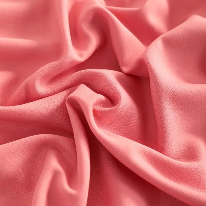NTBAY King Pillowcase Set - 2 Pack Brushed Microfiber 20x36 Pillowcases - Soft, Wrinkle-Free, Fade-Resistant, Stain-Resistant, Coral Pink Pillowcases with Envelope Closure - 20x36 Inches, Coral Pink