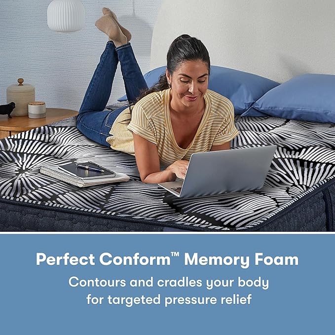 Serta Perfect Sleeper X - Max 15" Plush Pillow Top Cal King Quilted Hybrid Mattress - 5 Support Zones and Cooling Tech for a Restorative Sleep - 100 Night Trial, CertiPUR-US Certified