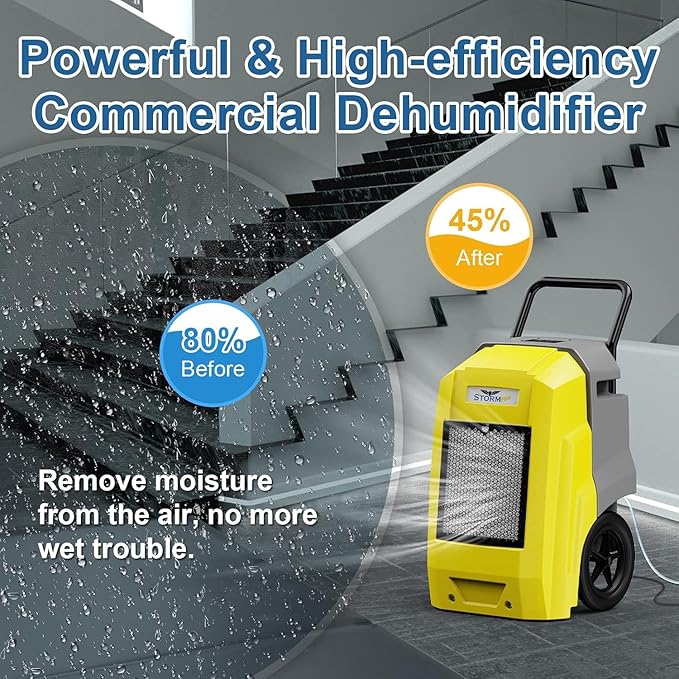 ALORAIR 180 Pints LGR Industrial Dehumidifier with Pump and Drain Hose, Portable Commercial Dehumidifier with Wheels for Home, Basements, Garages, and Job Sites, 6-Year Warranty
