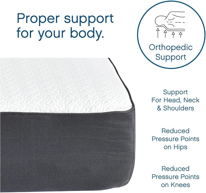 Classic Brands Cool Gel Ventilated Memory Foam 10-Inch Mattress | CertiPUR-US Certified | Bed-in-a-Box, Twin XL
