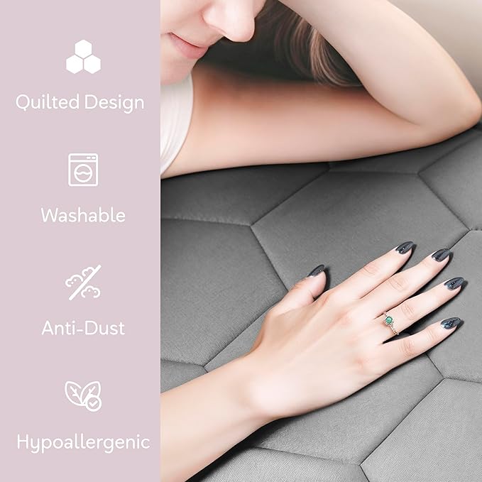 Hearth & Harbor Twin Size Quilted Fitted Mattress Pad Cover, 100% Waterproof Mattress Protectors, Deep Pocket Fitted Mattress Cover 8" - 21" (39" x 75", Gray)