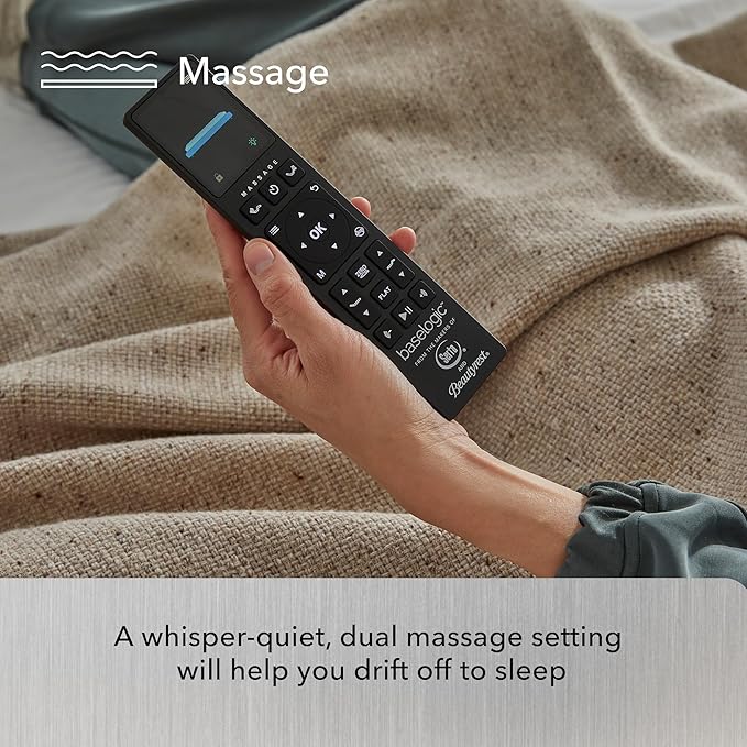 Serta baselogic Level 4 Adjustable Base Bed Frame - King - Head & Foot Adjustability, Wireless Remote, Zero-Gravity and Memory Presets, Dual Massage Setting, and USB A&C Charging Ports