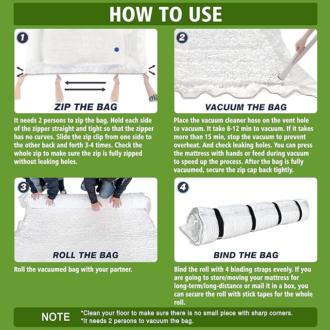 King Mattress Bag for Moving Storage, 5 Mil Heavy Duty Mattress Cover, Thick and Tear Resistant (King)