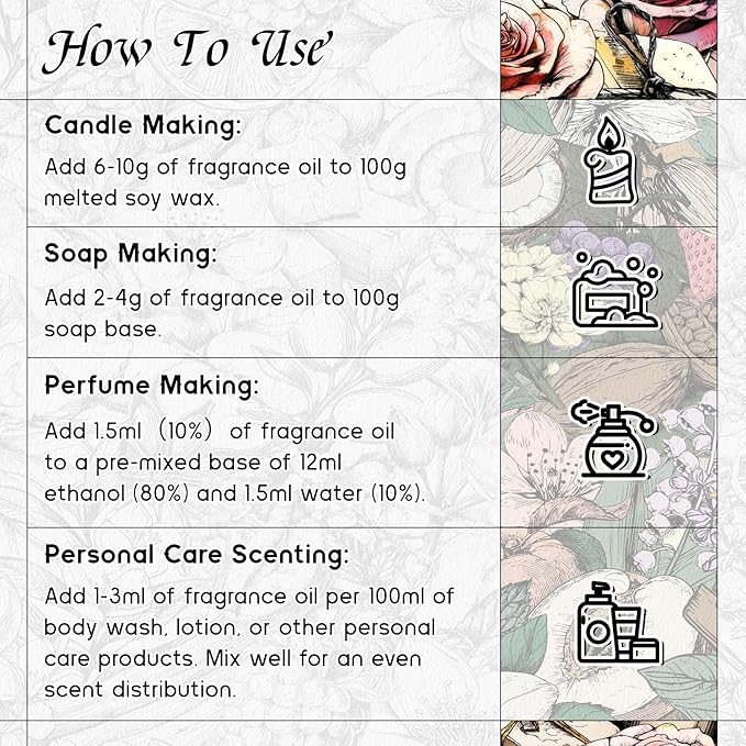 HIQILI Narcissus Fragrance Oil for Diffuser & DIY, Highly Concentrated Scented Oil for Candle Making, Soap, Perfume, Fresh Floral Aroma - 5.07 Fl Oz