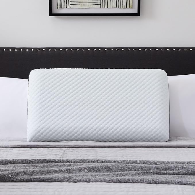 Weekender Gel Memory Foam Pillow - Queen Size - 1-Pack - Medium Firm Feel - Neck and Shoulder Support - Side & Back Sleepers - Home, Hotel, & Hospital Essentials - CertiPur Certified