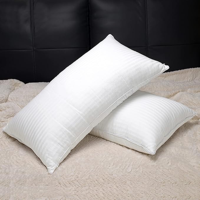 EverSnug Adjustable Layer Luxury Set of 2 Pillows for Side, Front & Back Sleepers, Cooling Hotel Pillows with 3 Layers, Down Alternative Pillow (King)
