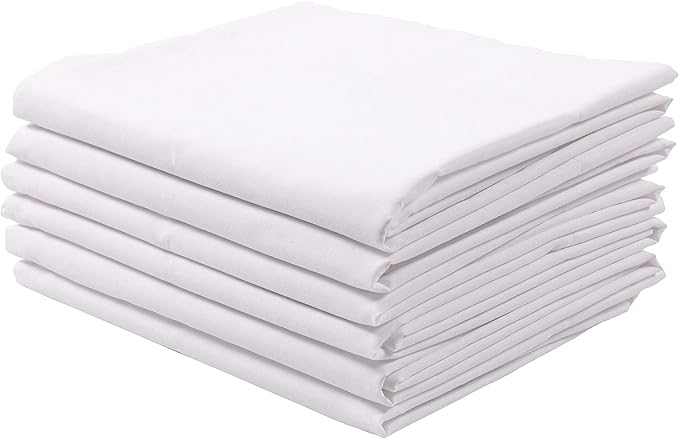 KAF Home Brushed Microfiber Pillow Cases Bulk Pack, Control Allergies and Ensure Sound Sleep, Set of 12, White