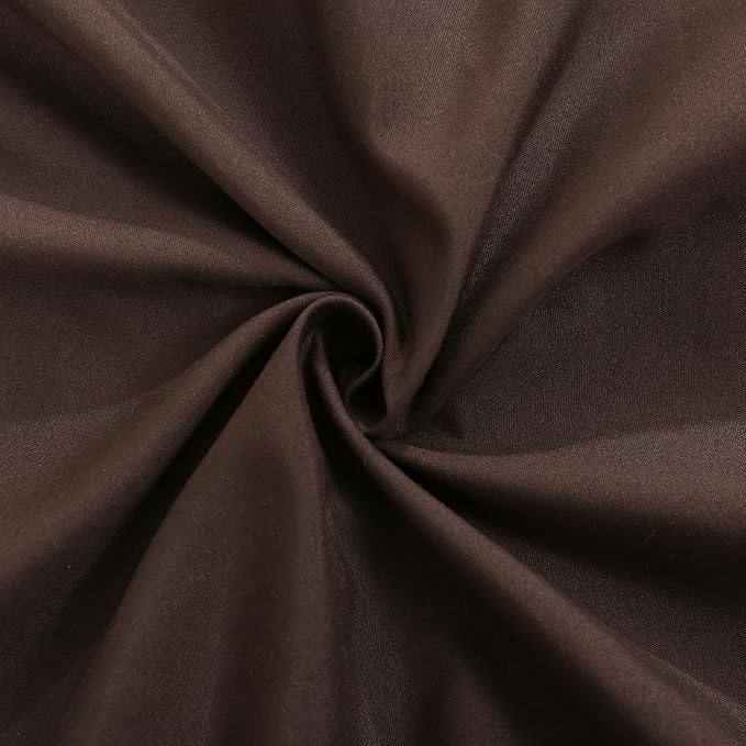 Merryword Dark Brown Pillow Shams Chocolate King Pillowcases Cute Pillow Cover Set of 2 Soft Shabby Chic Ruffled Pillowcases 2 Pack (King (20''x36''), Chocolate)