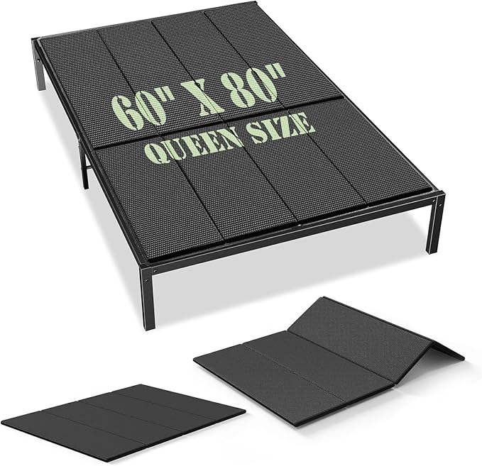 Upgraded S-Curved Rib Bunkie Board Queen Size 60"x 80" 10mm Heavy Duty Under Mattress Bed Support Slats - Breathable, Noise Minimizing, Moisture Resistant Bunkieboards