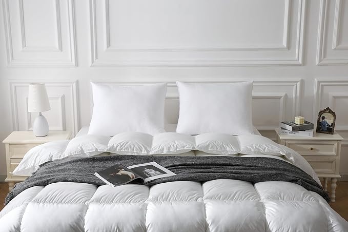 Maxi Deluxe Queen Size Bed Pillow – Ultra Soft & Comfortable – Versatile for Side, Back & Stomach Sleepers – 300TC Cotton Top – Single Pack – (Queen Size Pillow is 20 x 30)