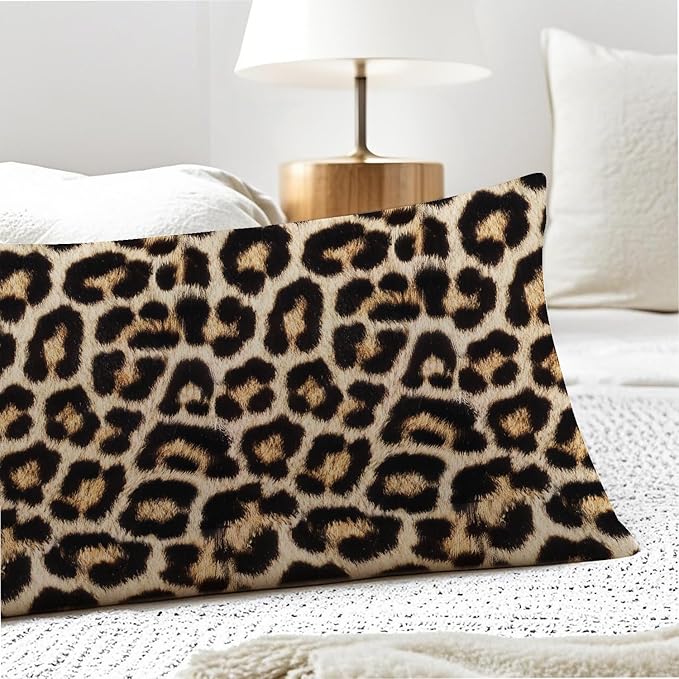 Cheetah Print 20x54 Body Pillow Cover, Leopard Room Decor, Y2k Wild Animal Cheetah Print Decorative Long Body Pillow Cases for Girls Bedroom Dorm Apartment Bed Couch