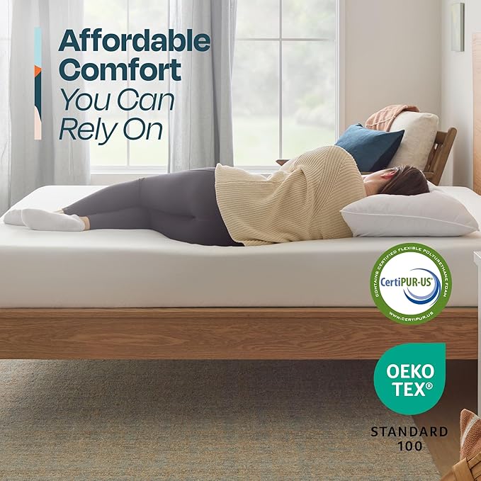 Linenspa 8 Inch Gel Infused Memory Foam Mattress – Twin XL Size – Medium Feel - Cooling Gel - Mattress in a Box - Primary or Guest Bedroom - Pressure Relieving and Breathable – CertiPUR-US Certified
