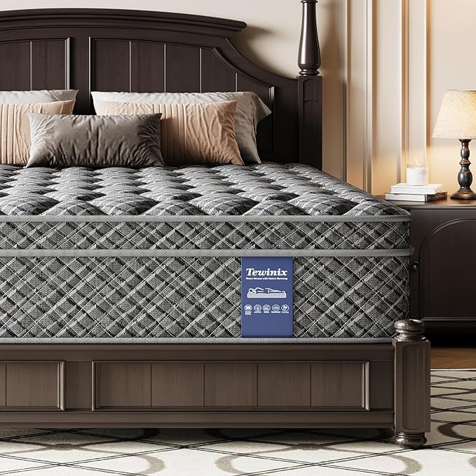 14 Inch King Mattress, Plush Hybrid Mattresses with Gel Memory Foam in a Box, Individual Pocket Springs for Pressure Relief & Motion Isolation, CertiPUR-US Certified,100-Night Trial