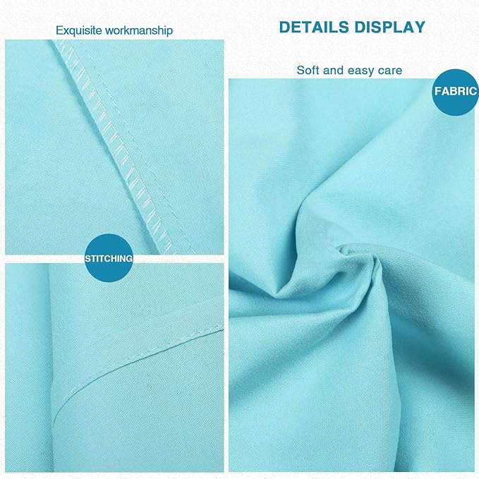 FLXXIE Pillow Cases Queen, Soft Microfiber Pillow Covers with Envelope Closure, Wrinkle Resistant Pillowcases, 2 Piece Set, 20x30, Aqua