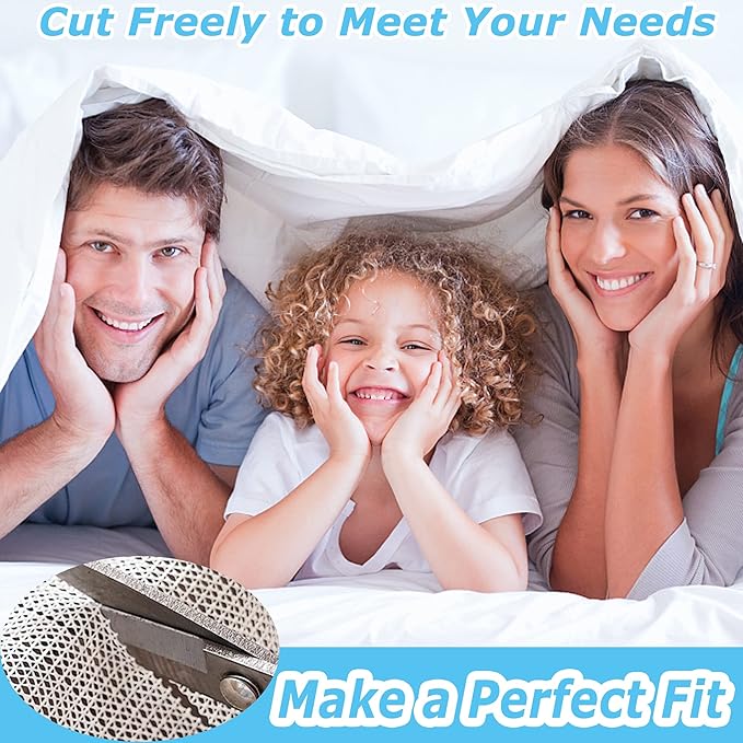 Mattress Slide Stopper Non Slip Rug Pads 5.9 x 6.5 Ft Non Slip Furniture Pads Resistant Trimmable Mat Topper for Rug,Sofa,Bed,Chair Cushion King Size