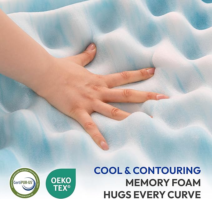 Gelsea 10 Inch Queen Mattress, Medium Plush Gel Memory Foam Mattress in a Box, Pressure Relief, Balanced Softness & Support, CertiPUR-US Certified, Fiberglass Free