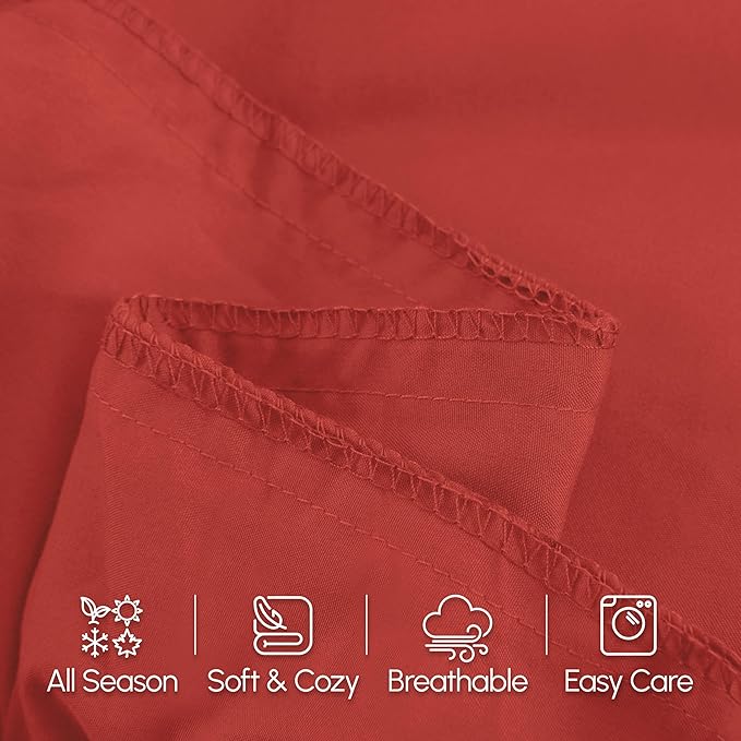 Elegant Comfort Luxury Ultra-Soft 1-Piece Body Pillowcase - 1500 Premium Hotel Quality Microfiber Double Brushed - Wrinkle Resistant, Body Pillowcase Size, Rust