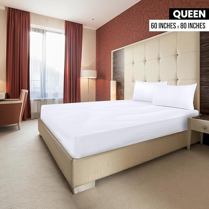 Utopia Bedding Queen Fitted Sheets - Bulk Pack of 2 Bottom Sheets - Soft Brushed Microfiber - Deep Pockets - Shrinkage & Fade Resistant - Easy Care (White)