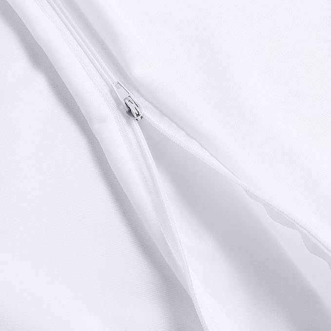 Utopia Bedding 80 Pack Waterproof Pillow Protectors with Zipper Queen Size (White), Bed Bug and Dust Mite Proof Pillow case Covers, Moisture Wicking Pillow Encasements 20 x 28 Inches