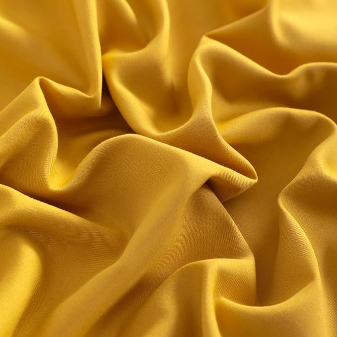 NTBAY Queen Pillowcase Set - 4 Pack Brushed Microfiber 20x30 Pillowcases - Soft, Wrinkle-Free, Fade-Resistant, Stain-Resistant, Ginger Yellow Pillowcases with Envelope Closure - 20x30 Inches