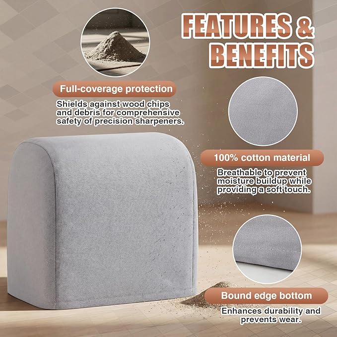 Zhehao 2 Pcs Machine Cover 14.5 x 14.5 x 10 Inches, Bench Grinder Cover Dust Protection for Most Bench Grinders, Storage in Workshops, Garages, Job Sites