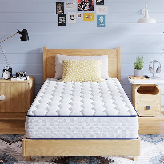 Avenco 8 Inch Full Size Mattress in a Box, Hypoallergenic & Back Pain Relief, Hybrid Full Mattresses Fiberglass Free CertiPUR-US Certified Colchones No Box Spring Needed