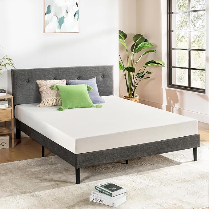 Best Price Mattress Queen Mattress 6 inch Bed-In-A-Box, Green Tea Memory Foam, Cream