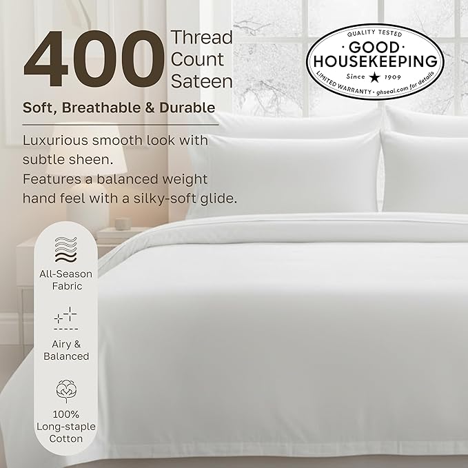 California Design Den 100% Cotton Duvet Cover Queen/Full Only - Premium 400 Thread Count Sateen, Comforter Cover Queen Size, Beige Duvet Cover with Button Closure and Corner Ties (Paisley Beige)