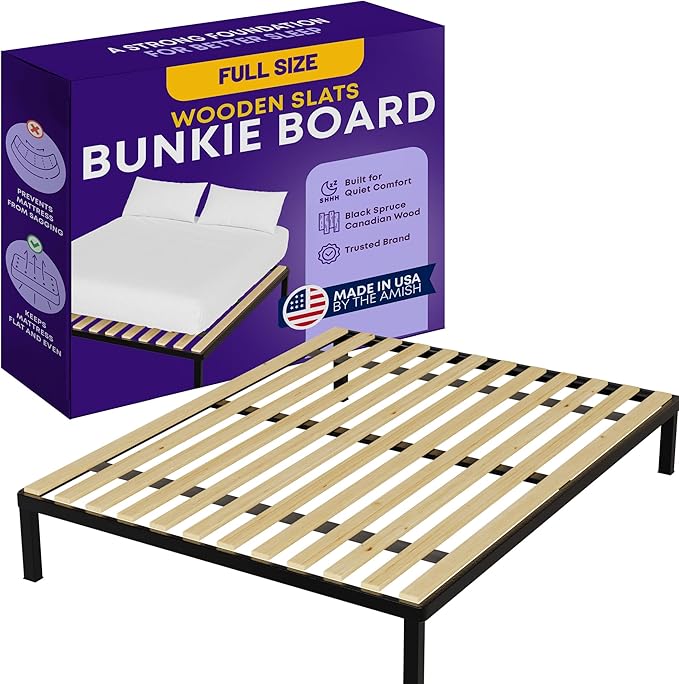 Greaton, Wooden Full Bed Slats for Support Under Mattress – Replacement Wood Slats for Full Size Bed Frame – Under Mattress Support Without Extra Height – 2.38-Inch Standard Width