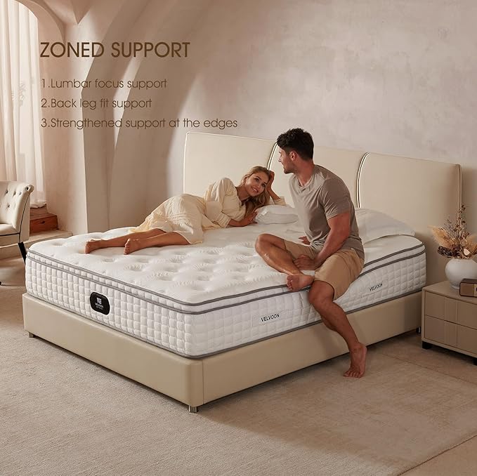 King Size Mattress,14 inch Cooling Gel Memory Foam Mattress,Pressure Relief with Medium Firm Support,Improves Sleep,CertiPUR-US Certified for Materials,No Fiberglass,Mattress in a Box