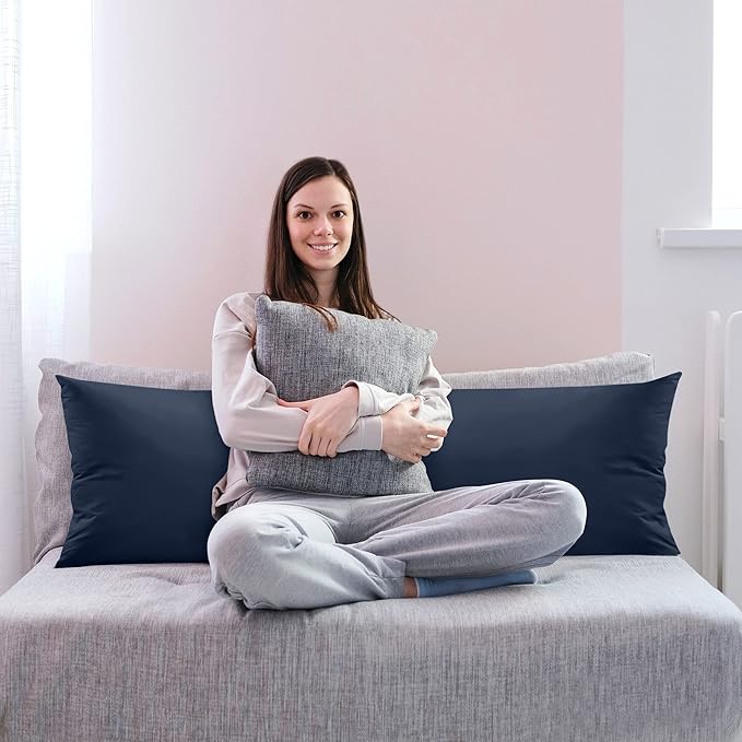 Utopia Bedding Full Body Pillow for Adults (Navy, 20 x 54 Inch), Long Pillow Insert for Sleeping, Ideal for Side Sleepers