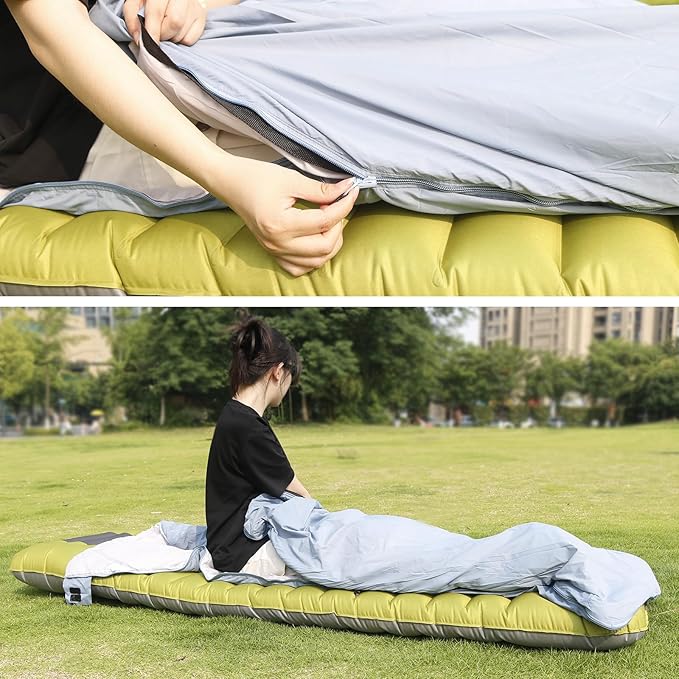 NewDoar Ultralight Backpacking Sleeping Bag - 50-70°F, 1.5lbs, Waterproof & Machine Washable, 2-Way Zipper for Teens,Couples,Women,Men Compact for Hiking/Camping (M/L Sizes)
