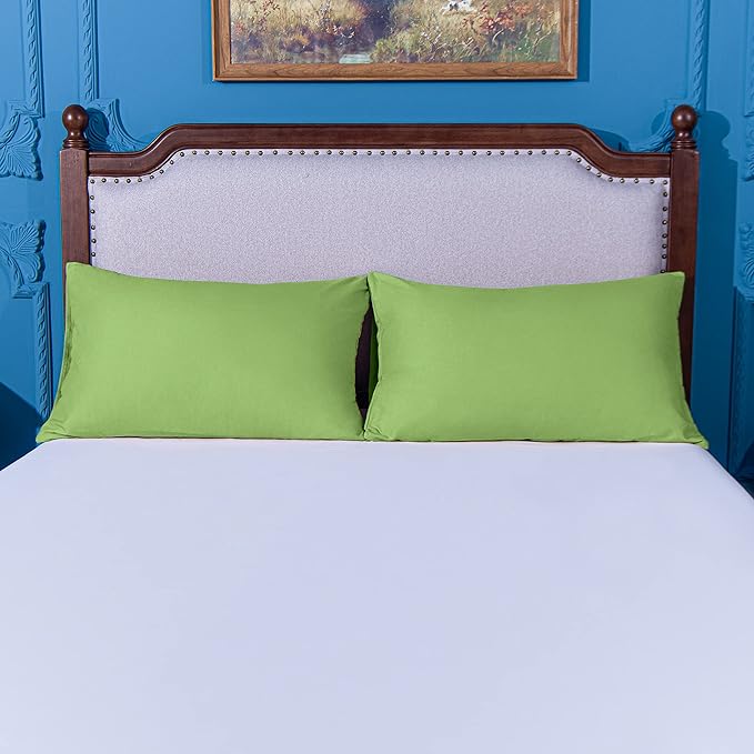 NTBAY Queen Pillowcase Set - 4 Pack Brushed Microfiber 20x30 Pillowcases - Soft, Wrinkle-Free, Fade-Resistant, Stain-Resistant, Sage Green Pillowcases with Envelope Closure - 20x30 Inches, Sage Green
