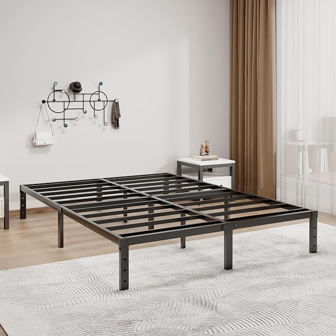LUMUNANCE Metal Bed Frame Full Size - 12 Inch Heavy-Duty Full Platform Bed Frame No Box Spring Needed, Easy Assembly, Noise-Free, Sturdy Mattress Foundation, Underbed Storage Space