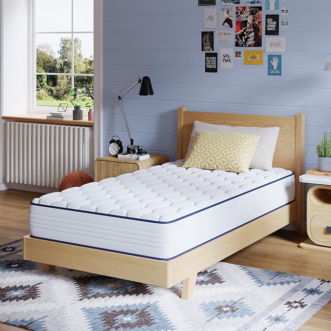 Avenco 8 Inch Full Size Mattress in a Box, Hypoallergenic & Back Pain Relief, Hybrid Full Mattresses Fiberglass Free CertiPUR-US Certified Colchones No Box Spring Needed