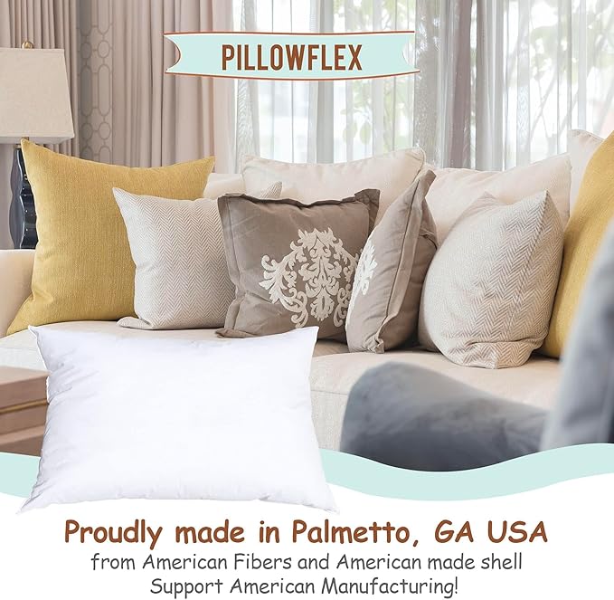 Pillowflex Synthetic Down Pillow Insert - 14x32 Down Alternative Pillow, Ultra Soft, Large Rectangle Body Sleeping Pillow, Lumbar, Long, Back - 1 Decorative Pillow Form