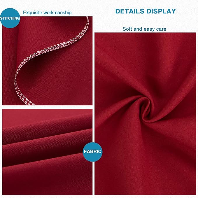 FLXXIE King Pillow Cases Set of 2, Soft Microfiber Pillow Covers with Envelope Closure, Wrinkle, Fade and Stain Resistant Pillowcases, 20x36, Wine Red
