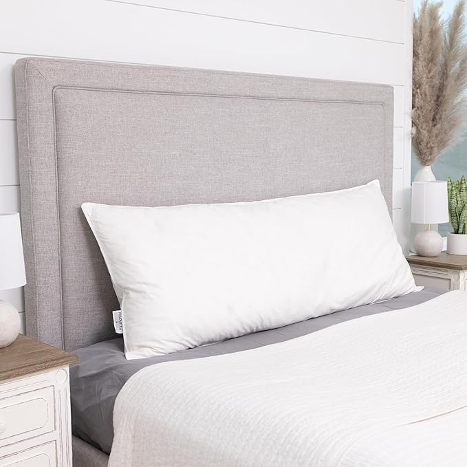 White Goose Feather and Down Body Pillow – Pillows Size 20 Inches x 60 Inches