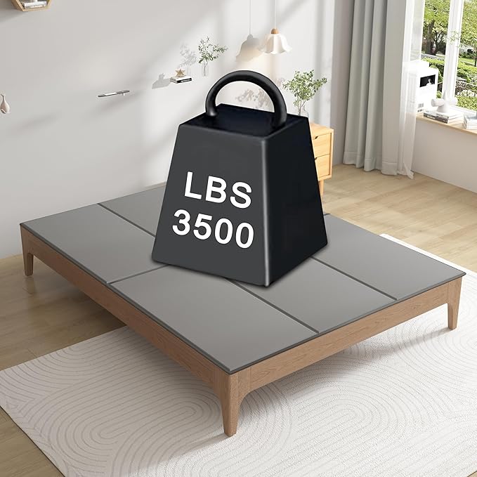 Metal-Frame-Bunkie-Board-Queen-Size (60"X80") for Under-Mattress-Support - Heavy Duty Bed Board Design,Folding, Noise Free, No Sagging