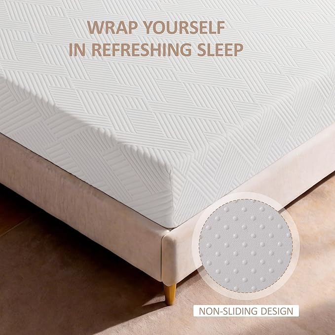 6 Inch Full Size Memory Foam Mattress, Gel Cooling Bed Mattress with Breathable and Removable Cover, Medium Firm for Pressure & Pain Relief, In a Box | Fiberglass Free | CertiPUR-US Certified