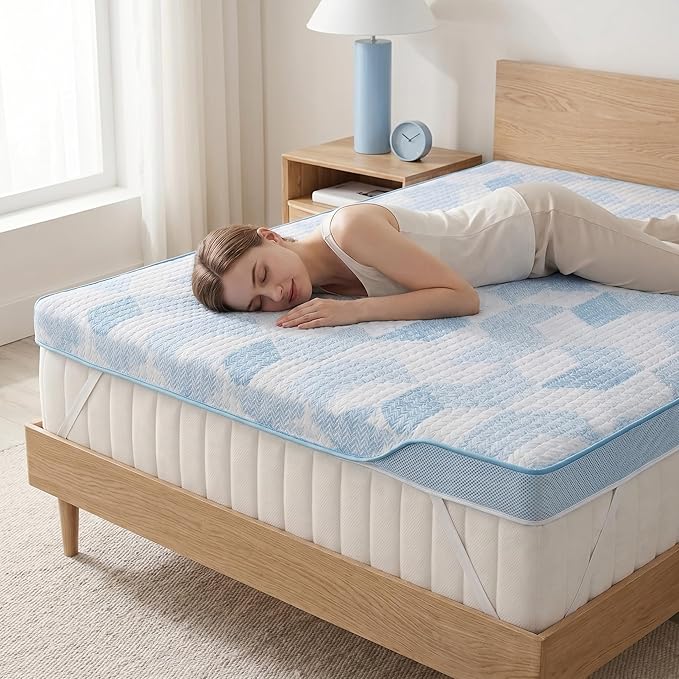 PERLECARE 3 Inch Full Mattress Toppers - Cooling Gel Memory Foam Mattress with Breathable Bamboo Viscose for Pressure Relief, Washable & Non-Slip, CertiPUR-US® Certified & Oeko-Tex