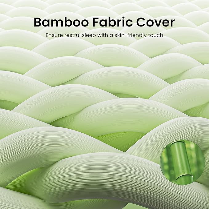 Marsail Twin Size Memory Foam Mattress Topper, 2 Inch Cooling Gel Infused with Soft Cover, CertiPUR-US® and Oeko-TEX® Certified, Sofa, RV, Camping