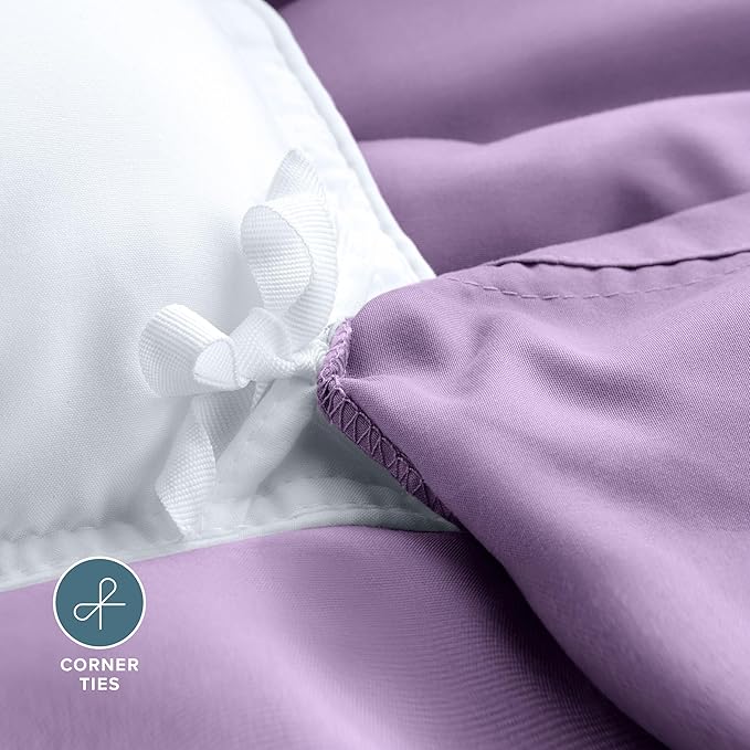Bare Home Bedding Duvet Cover King Size - Premium 1800 Super Soft Collection - Lightweight, Cooling - Soft Breathable Bedding Duvet Cover (King, Lavender)