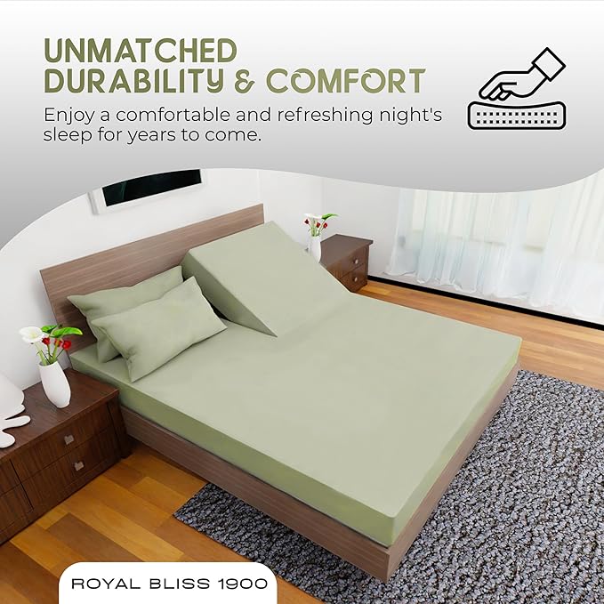 Top Split California King - 4 Pcs Set - Cal King Split Top Deep Pocket Sheet Set - Split Top California King Sheets Sets for Adjustable Bed - Double Brushed Microfiber (Sage)
