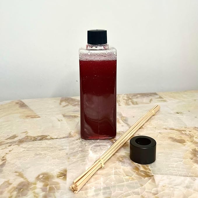 Hosley Reed Diffuser Set, 8 oz Apple Cinnamon Scented Diffuser with Sticks Home Fragrance Reed Diffuser for Bathroom Shelf Décor, Home Décor, Office & Spa