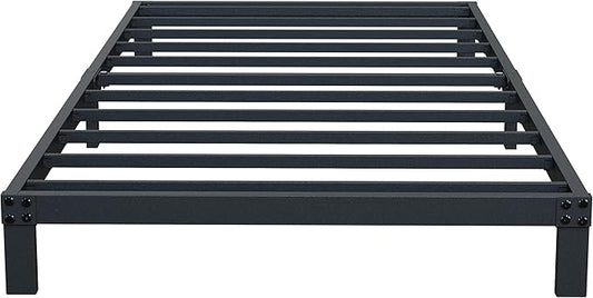 Upcanso 7 Inch Twin Bed Frames No Box Spring Need, Low Profile Metal Platform Twin Size Bed Frame, Heavy Duty Support Bedframes Twin, Easy Assembly