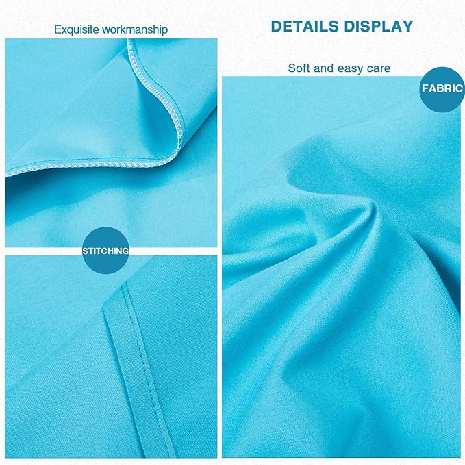 FLXXIE Pillow Cases Queen, Soft Microfiber Pillow Covers with Envelope Closure, Wrinkle Resistant Pillowcases, 2 Piece Set, 20x30, Blue