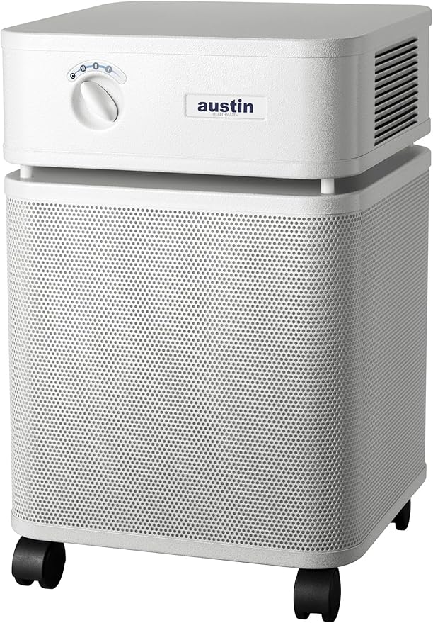 Austin Air HealthMate Plus Air Purifier - Advanced 4- Stage Filtration Air Purifiers For Home with Activated Carbon & Zeolite - Ideal as Air Purifiers for Bedroom or Large room, Model B450 Sandstone