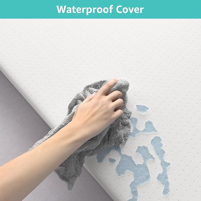 YENING Trifold Pack and Play Mattress Pad Foldable 38x26 Waterproof Baby Mattress for Pack N Play Matress Topper Breathable White