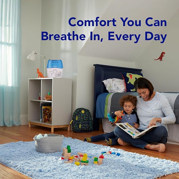 Vicks Filtered Cool Mist Humidifier, Medium Room, 1.1 Gallon Tank - Humidifier for Baby and Kids Rooms, Bedrooms and More, Works with Vicks VapoPads